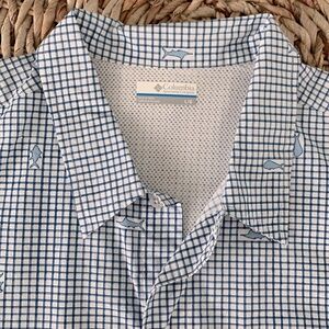 Columbia PFG Shark Print Fishing Shirt